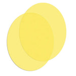 A pair of yellow Hella Rallye 4000 series snap-on protective lens covers featuring the Hella logo.