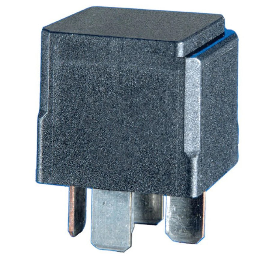 Hella 12V 20/40A SPDT automotive changeover relay with resistor suppression and 5-pin connector.