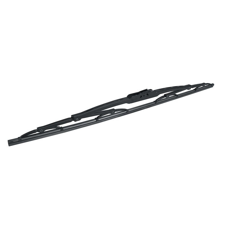HELLA Standard 20-inch frame-style wiper blade with graphite-coated rubber strip and metal support bracket.