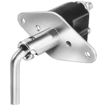 HELLA battery master disconnect switch featuring a heavy-duty housing and removable red safety key.