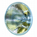 Hella Vision Plus 7-inch 165mm round HB2 halogen headlamp insert with clear glass lens and faceted internal reflector.