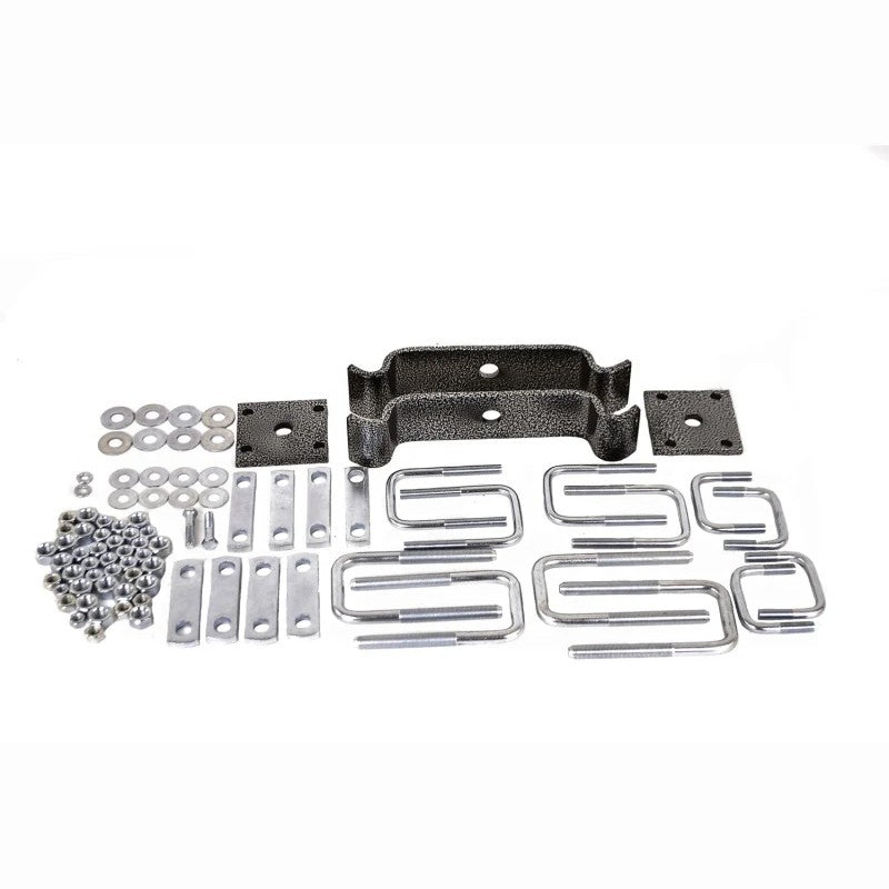 Hellwig 25250 zinc-plated mounting brackets and hardware for Load Pro helper spring installation.