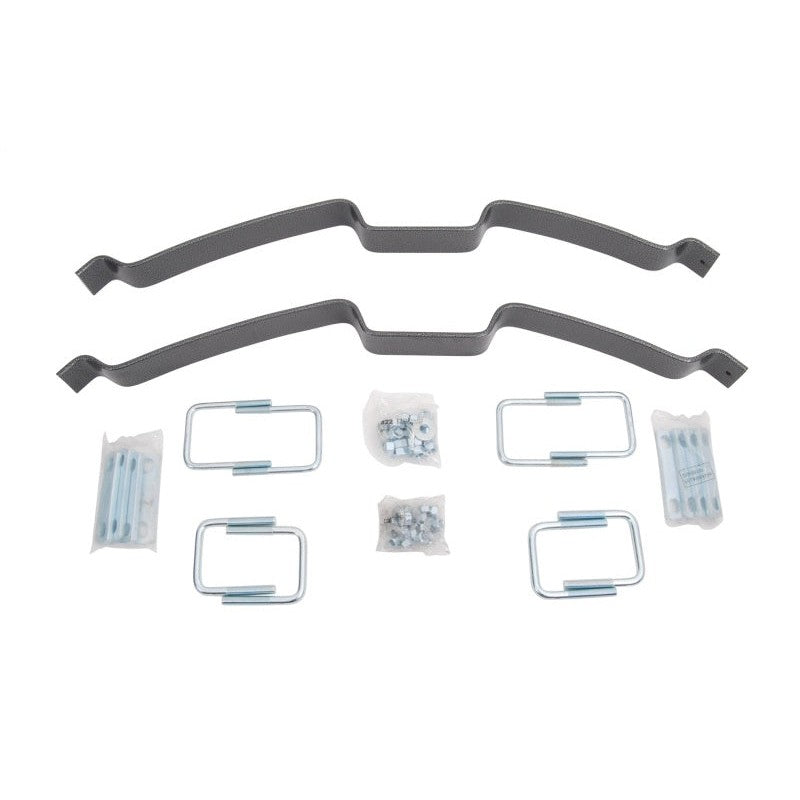 Hellwig 978 EZ-990 black powder-coated steel helper spring kit with U-bolts and hardware.