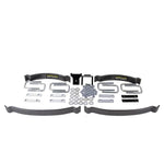 Hellwig EZ-1000 helper spring kit with black powder-coated steel springs and silver zinc-plated mounting hardware.