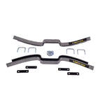 Hellwig steel contact helper spring leaves with mounting hardware for heavy-duty truck suspension.