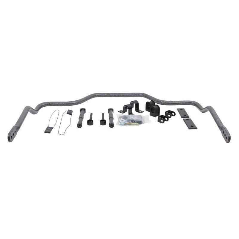Hellwig 7782 solid chromoly 1-1/4 inch diameter rear sway bar with black finish.