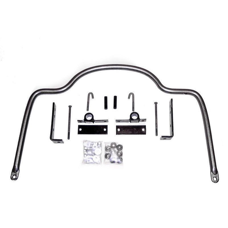 Black 1-1/4 inch solid chromoly Hellwig 7181 rear sway bar for Chevrolet Express and GMC Savana 3500 vans.