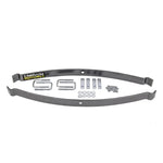 Hellwig EZ-990 helper spring kit featuring black powder-coated steel leaves and heavy-duty U-bolt mounting hardware.