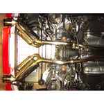 HKS Dual Hi-Power catback exhaust system featuring SUS304 stainless steel piping and burnt titanium tips for Nissan 350Z