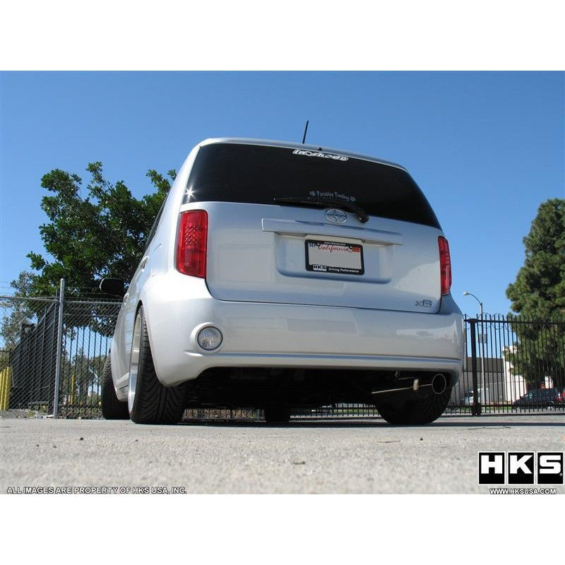 HKS ES Wagon series stainless steel rear muffler with polished tip for 2008 Scion xB