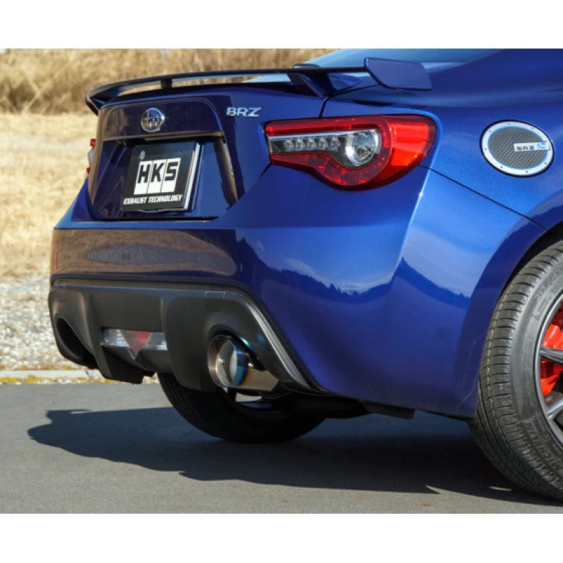 HKS Hi-Power Single Racing V2 stainless steel single-exit exhaust system for Scion FR-S and Toyota 86.