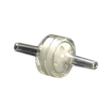 HKS 6mm inline vacuum and breather filter featuring a clear plastic body and internal filtration element.