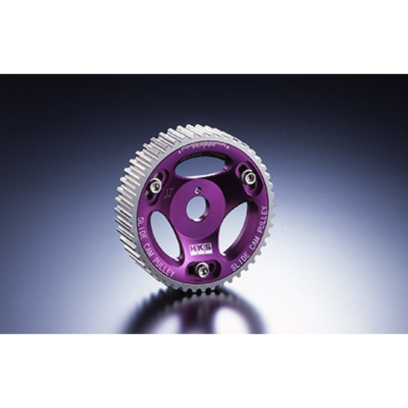 HKS adjustable cam gear with timing marks and adjustment bolts for Toyota 4AGE engines.