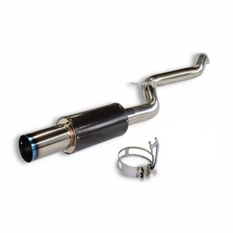 HKS Carbon Ti exhaust featuring carbon fiber wrapped muffler and burnt titanium tip for 1993-1998 Toyota Supra Turbo