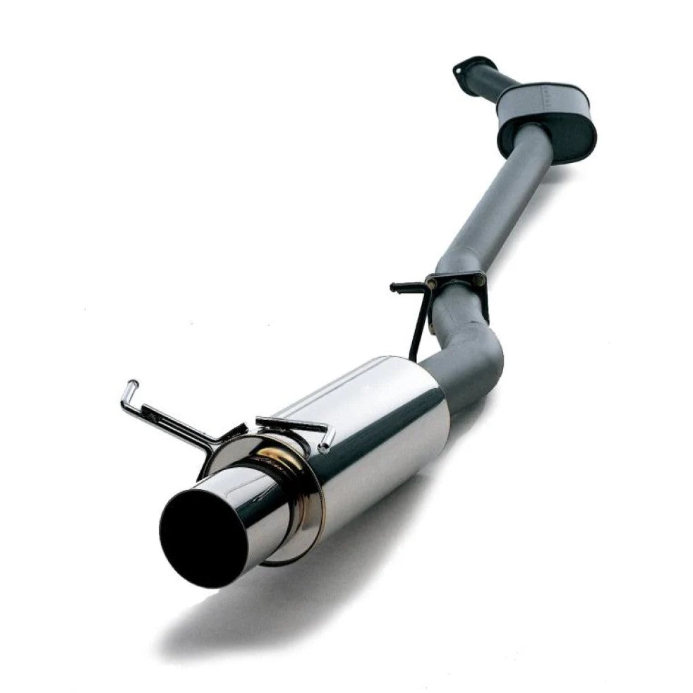 HKS Hi-Power stainless steel cat-back exhaust system with polished canister and tip for Acura Integra GS-R.