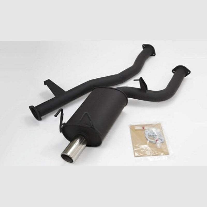HKS Sport Cat-Back Exhaust system with polished tip and mandrel-bent piping for 1995-1998 Nissan 240SX.