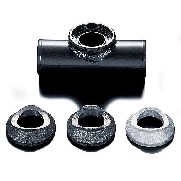 Genuine HKS blow-off valve mounting kit including one stainless steel C-clip and one black rubber O-ring.