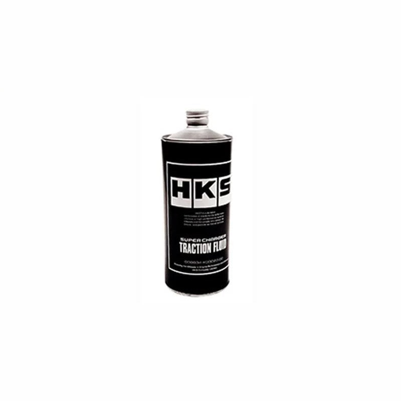 An 800ml bottle of HKS GT S/C Traction Fluid I designed for HKS traction drive superchargers