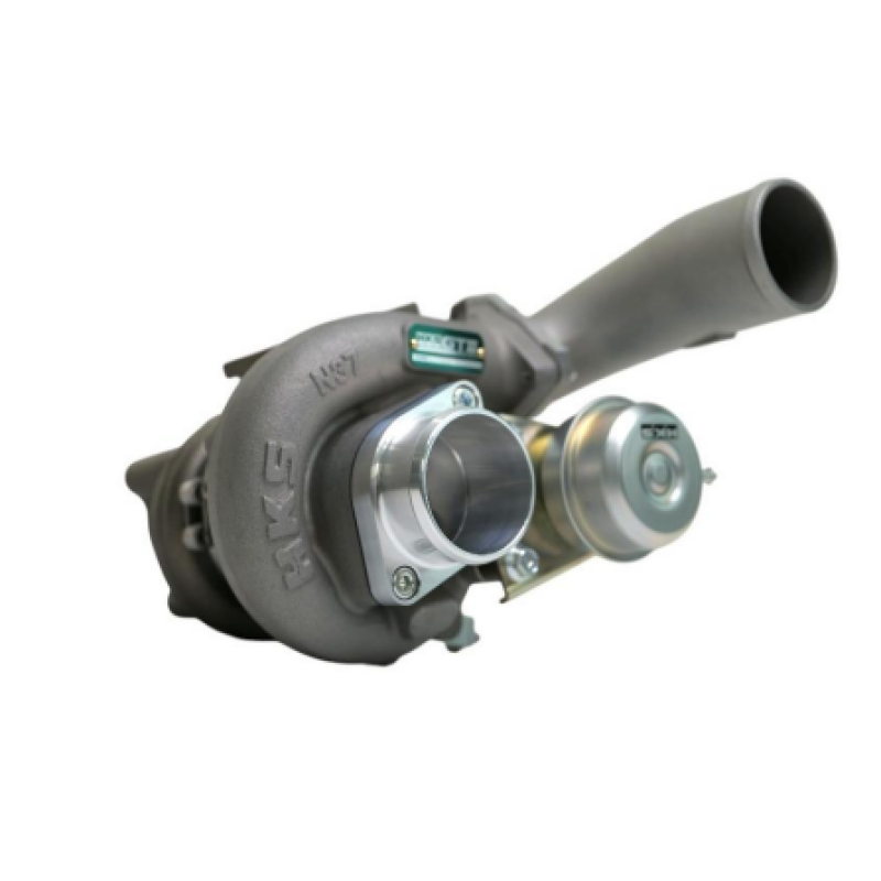 HKS GTIII-RS sports turbocharger with internal wastegate and compressor housing for RB25 engines.