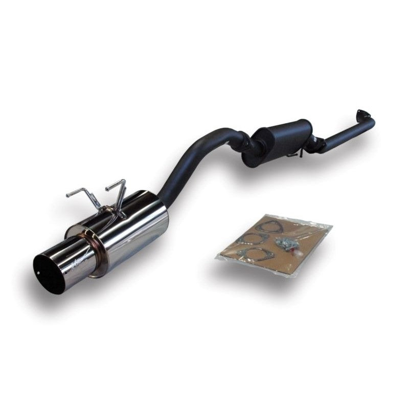 HKS Hi-Power series SUS304 stainless steel muffler for the Acura RSX Type S with polished tip.