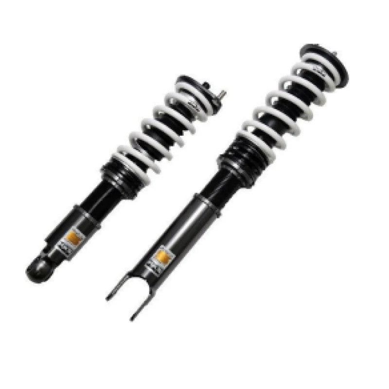 HKS HIPERMAX S full-length adjustable coilovers for Nissan Z32 300ZX featuring monotube shocks and zinc-nickel coating.