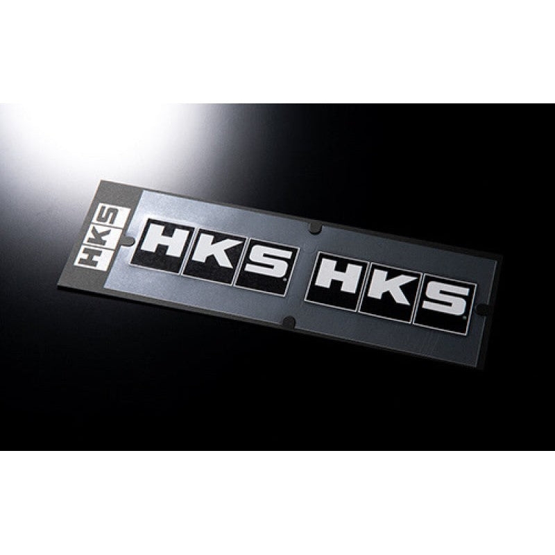 HKS W120 logo vinyl sticker measuring 120mm in width with adhesive backing.