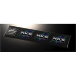Three-piece HKS Super Racing sticker set featuring the iconic HKS logo and performance branding.