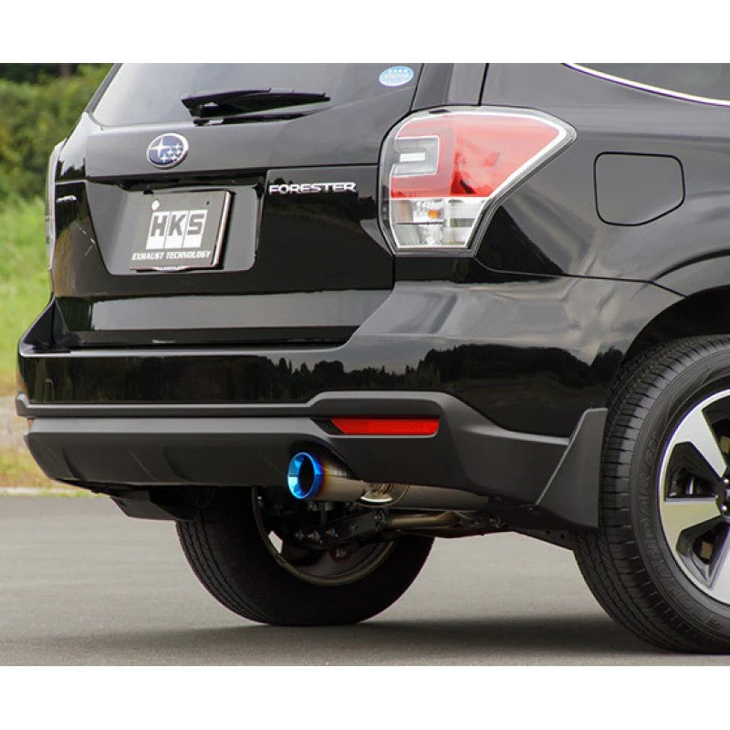 HKS LEGAMAX Premium stainless steel exhaust muffler for Subaru Forester SJ5 with FB20 engine