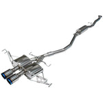 HKS LEGAMAX Premium center-exit stainless steel exhaust system with dual polished tips for Honda Civic FK7 Hatchback