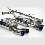 HKS LEGAMAX Premium stainless steel exhaust system with polished tips for Honda Civic Sedan FC