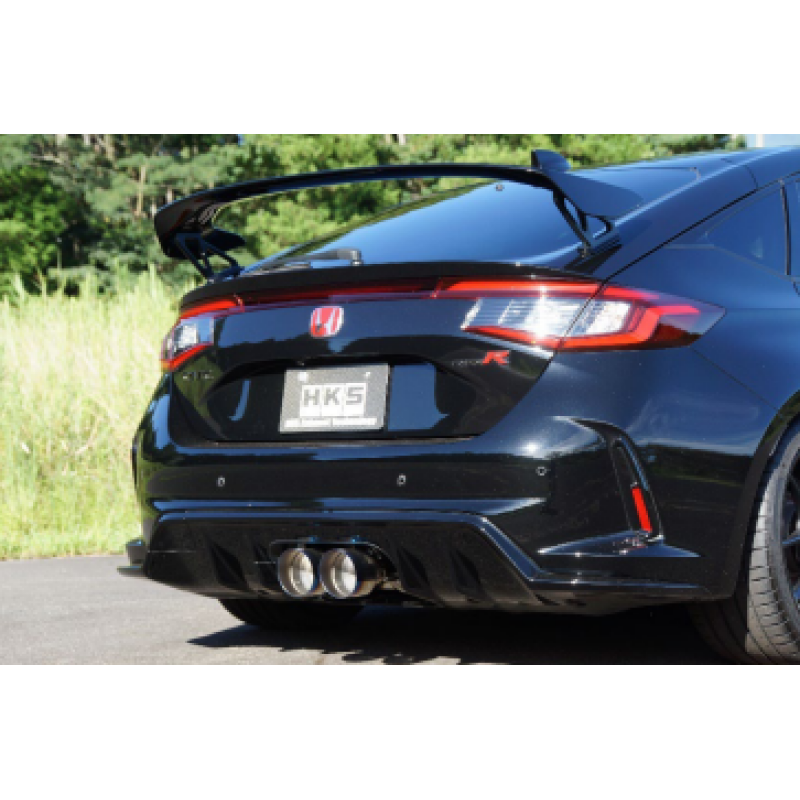 HKS LEGAMAX Sports stainless steel cat-back exhaust system for 2023+ Honda Civic Type R FL5.