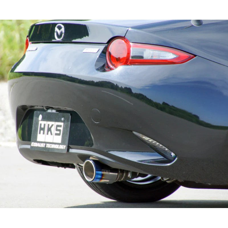 HKS Legamax Sports stainless steel rear-section exhaust system for Mazda MX-5 Miata ND5RC