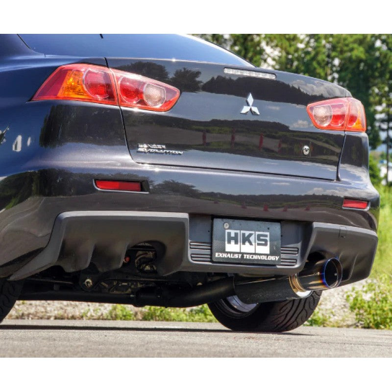 HKS Racing Muffler stainless steel exhaust system for Mitsubishi Lancer Evolution X