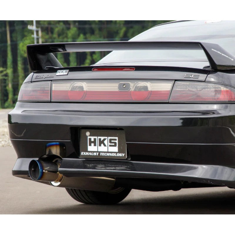 HKS Racing Muffler exhaust canister and tip for Nissan 240SX S14 USA models
