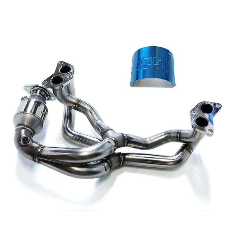 HKS GT-Spec stainless steel performance exhaust manifold with catalytic converter for Subaru BRZ and Toyota 86.
