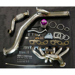 HKS Turbo Setup Kit 14020-AN013 for Nissan RB26 featuring GTIII-4R turbocharger mounting hardware.