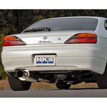HKS Silent Hi-Power polished stainless steel exhaust system for Nissan Silvia S15 with SR20DET engine.