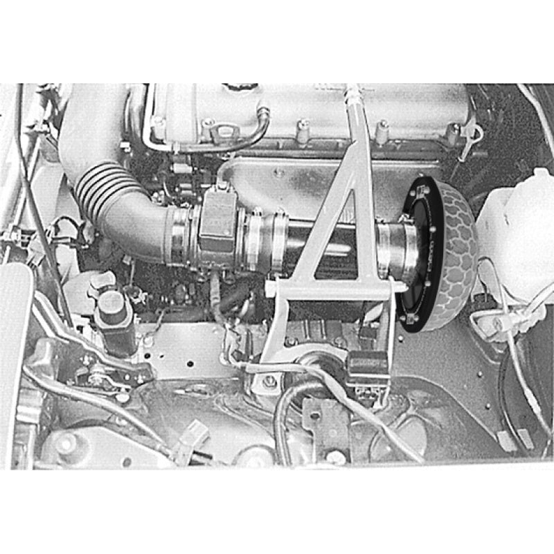HKS Super Power Flow mushroom-style air intake with green filter element for Mazda Miata NA8C.