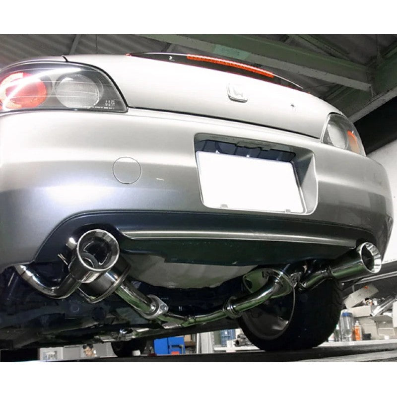 HKS Super Sound Master dual-exit stainless steel exhaust system for Honda S2000 AP1 F20C.