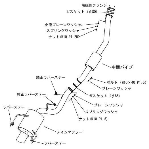 HKS Super Turbo Muffler exhaust system for Nissan Skyline GT-R BNR34 RB26DETT
