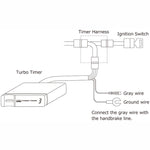 HKS Turbo Timer X compact digital control unit with red LED display and mounting bracket.