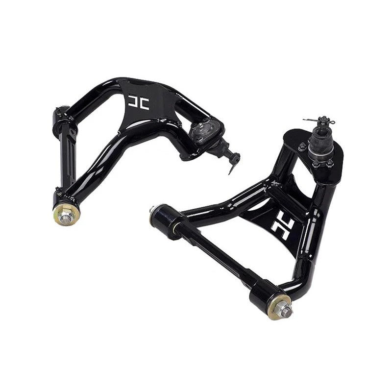 Hotchkis gloss black tubular upper control arms with billet cross shafts and ball joints for 1963-1973 GM A-Body.