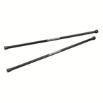 Pair of Hotchkis black powder-coated 1.1-inch performance torsion bars with polyurethane seals and retaining clips
