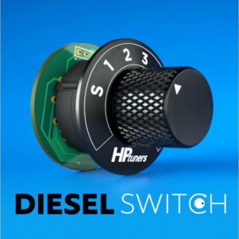 HP Tuners 6-position rotary diesel switch for 2013-2021 Ram 2500 and 3500 Cummins CM2450