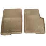 Husky Liners Classic Style tan floor liners for 2000-2004 Toyota Tundra and Sequoia showing the diamond-plate texture.