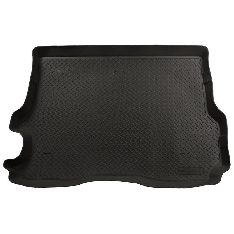 Black Husky Liners Classic Style rear cargo liner with UniEdge spill containment and StayPut Cleats.