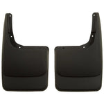 Husky Liners custom-molded black thermoplastic rear mud guards for 2004-2014 Ford F-150 without fender flares.