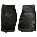 Husky Liners Classic Style black floor liners with heavy-duty ribbed surface and StayPut Cleats.