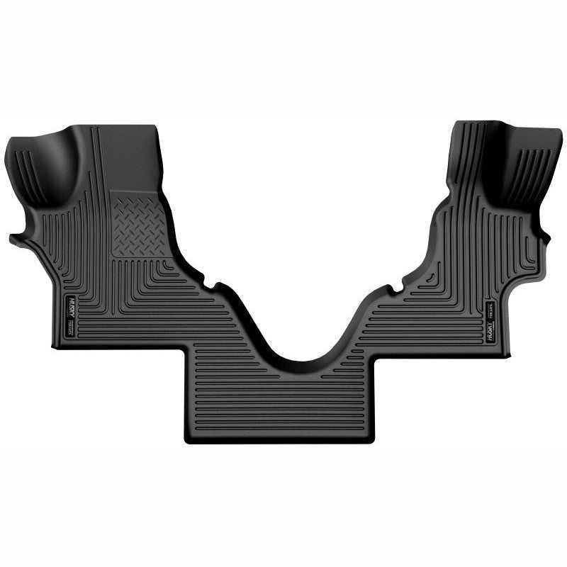 Black Husky Liners WeatherBeater front floor liners for 2005-2026 Ford Econoline E-150, E-250, and E-350 vans.