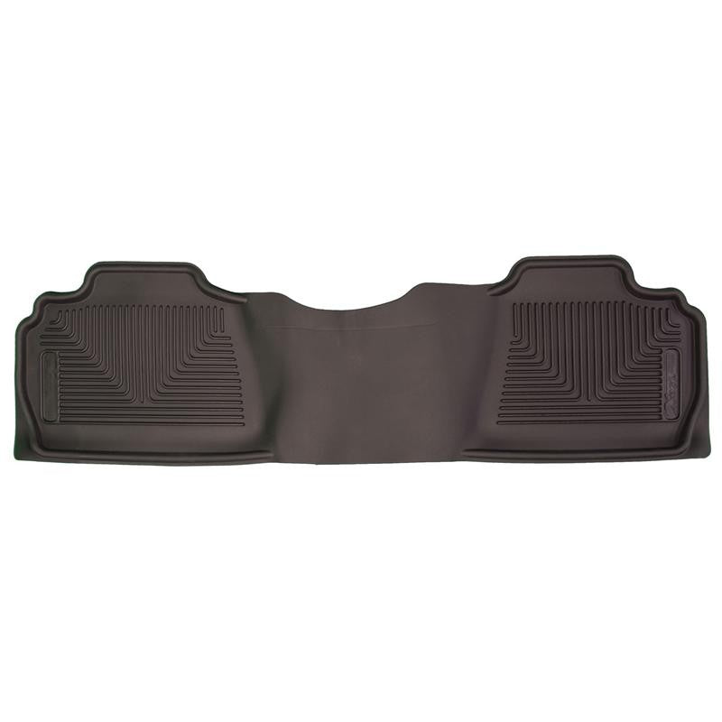 Black Husky Liners X-Act Contour 2nd seat floor liners with rubberized DuraGrip texture and raised FormFit Edge.
